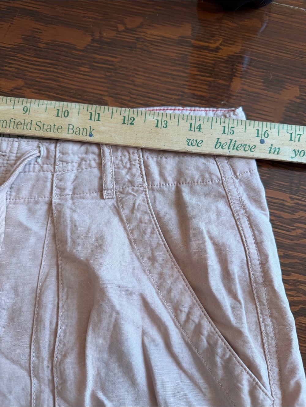 Pilcro Wide-Leg Cargo Pants in Dusty Rose size 6 - Picture 7 of 8